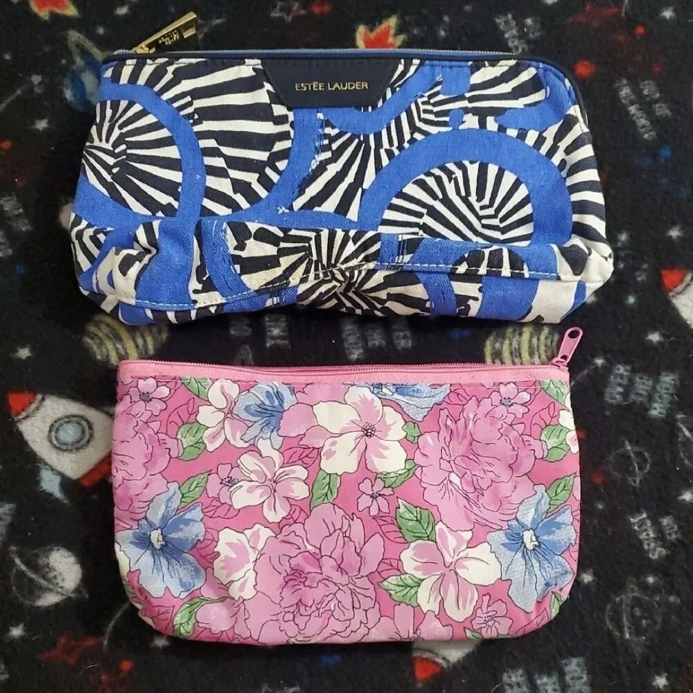 Estée Lauder Geometric And Floral Cosmetic Bags
